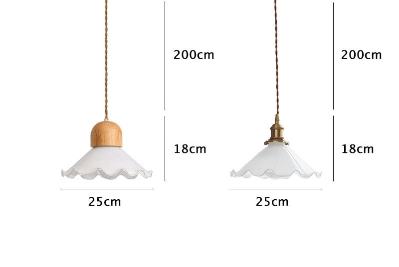 Alvara Vintage White Opaline Glass Flower LED Pendant Light With Brushed Brass Lamp Holder, Bulb Included | Knesse