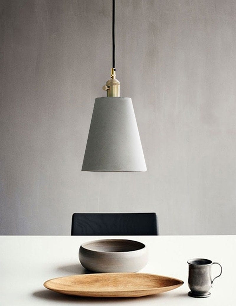 Kelda Handcrafted Cement Pendant LED Light in Nordic Style - Bulb Included | Knesse