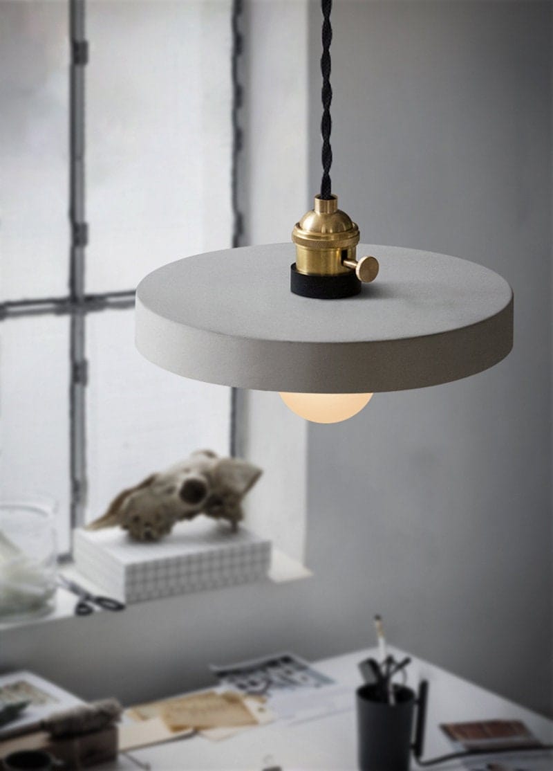 Kelda Handcrafted Cement Pendant LED Light in Nordic Style - Bulb Included | Knesse
