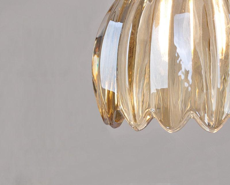 Marisel | Mini Glass Floral LED Pendant Light in Vintage Style - Bulb Included | Knesse