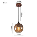Lumina Nordic Metal LED Pendant Light with Woody Design, Tea-Tinted Glass Shade and Bulb Included | Knesse