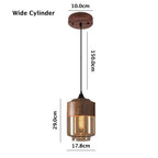 Lumina Nordic Metal LED Pendant Light with Woody Design, Tea-Tinted Glass Shade and Bulb Included | Knesse