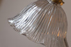 Montfleur French Vintage Fluted Glass Flower Pendant Light With LED Bulb Included | Knesse