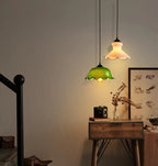 Aurelle Doll-Shaped Opaline Glass LED Hanging Lamp in French Vintage Style, Bulb Included | Knesse