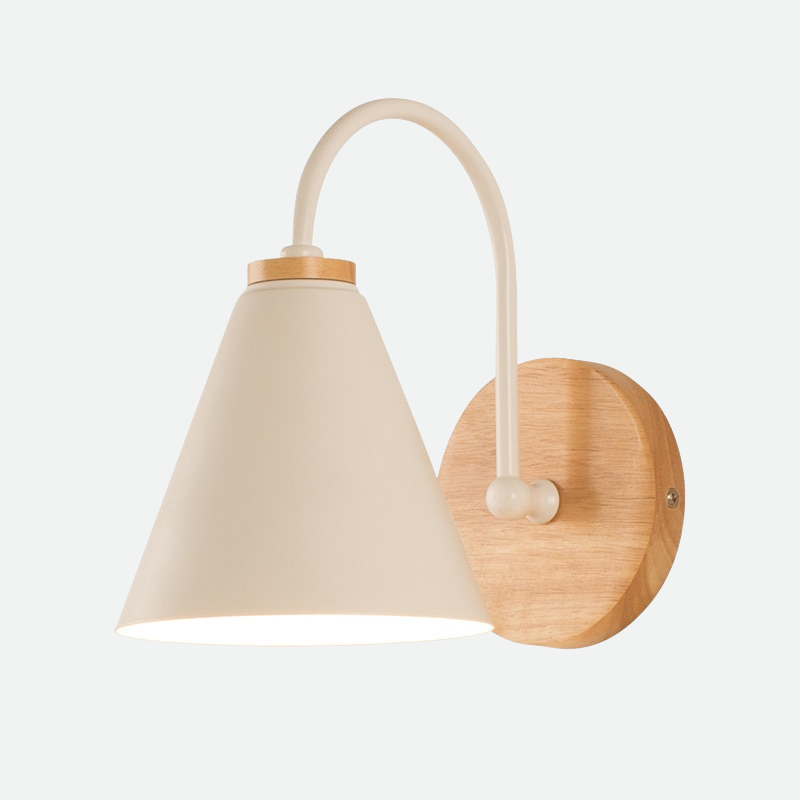 Maris | Curved Wood and Metal Wall Sconce | Knesse