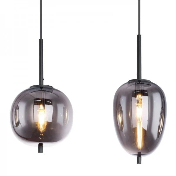 NoirLumen Pendant Lamp With Multiple Styles And Smoked Glass Bowls | Snurv