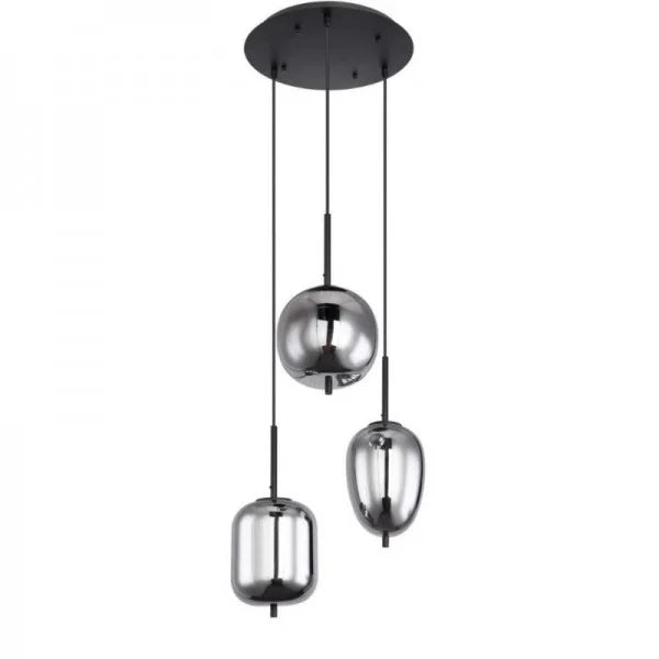 NoirLumen Pendant Lamp With Multiple Styles And Smoked Glass Bowls | Snurv