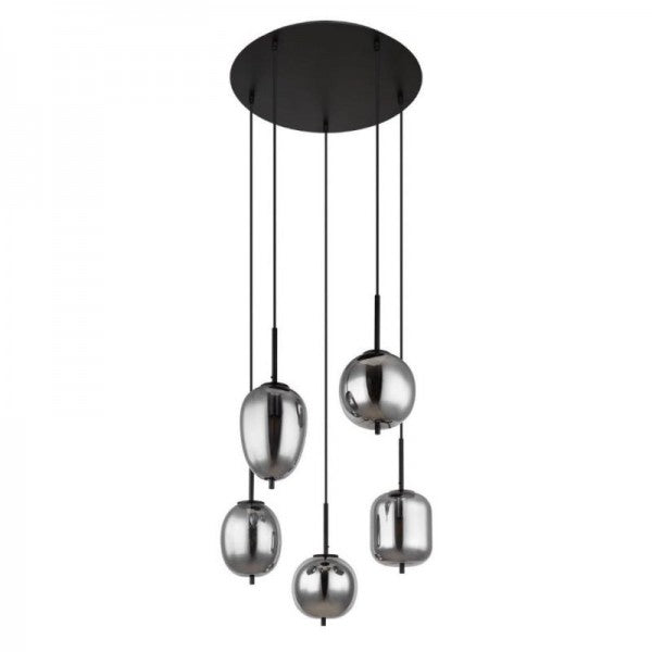 NoirLumen Pendant Lamp With Multiple Styles And Smoked Glass Bowls | Snurv