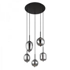 NoirLumen Pendant Lamp With Multiple Styles And Smoked Glass Bowls | Snurv