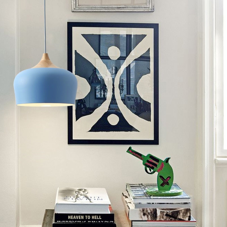 Aurelle Soft Pastel Collection Pendant Lamps in Metal and Wood | Knesse