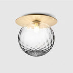 Globe Ceiling Light With Metal Plate | Knesse