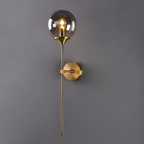 Glass Torch Wall Light in Brass | Knesse