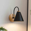 Maris | Curved Wood and Metal Wall Sconce | Knesse