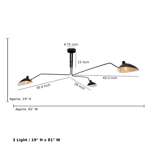 Marcen Rotating Arm Ceiling Light | Knesse
