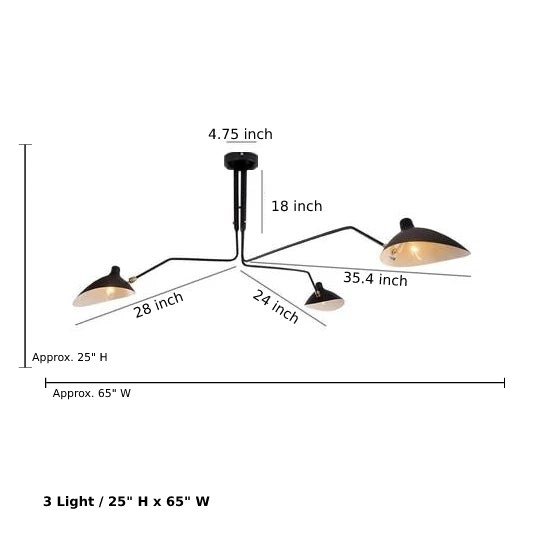 Marcen Rotating Arm Ceiling Light | Knesse