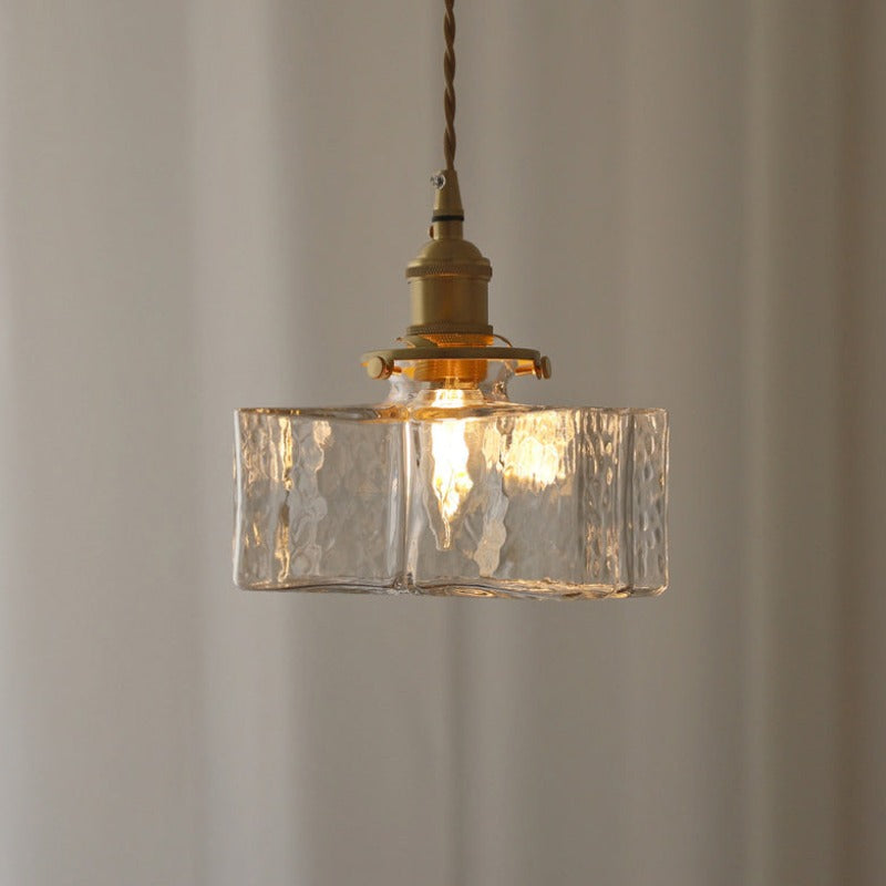 Aurielle Jewel Glass Pendant in Brass | Knesse