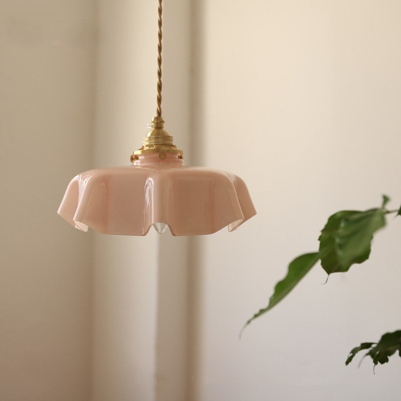 Elowen | Retro Draped Flower Glass Ceiling And Pendant Light | Knesse