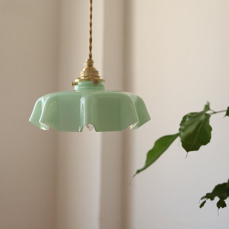 Elowen | Retro Draped Flower Glass Ceiling And Pendant Light | Knesse