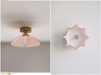 Elowen | Retro Draped Flower Glass Ceiling And Pendant Light | Knesse