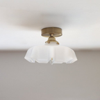 Elowen | Retro Draped Flower Glass Ceiling And Pendant Light | Knesse