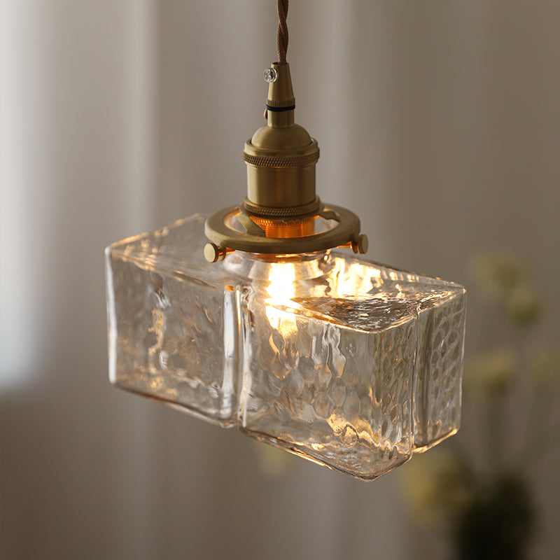 Aurielle Jewel Glass Pendant in Brass | Knesse