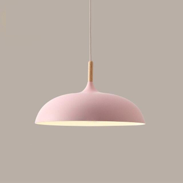 Aurelle Soft Pastel Collection Pendant Lamps in Metal and Wood | Knesse