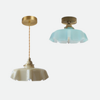 Elowen | Retro Draped Flower Glass Ceiling And Pendant Light | Knesse