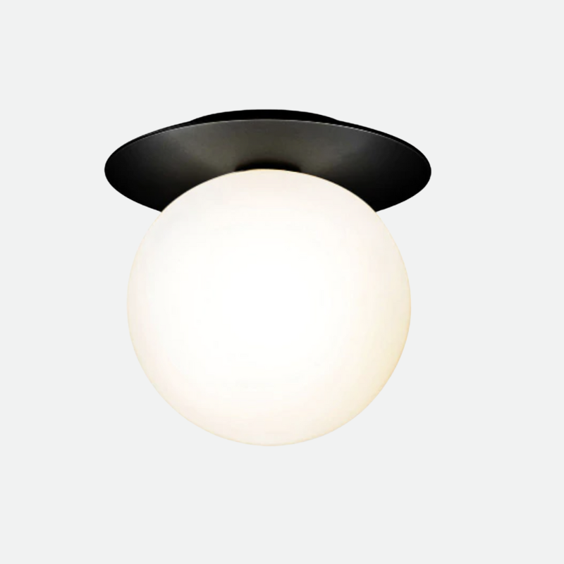 Globe Ceiling Light With Metal Plate | Knesse