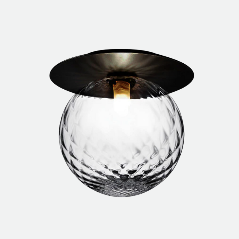 Globe Ceiling Light With Metal Plate | Knesse