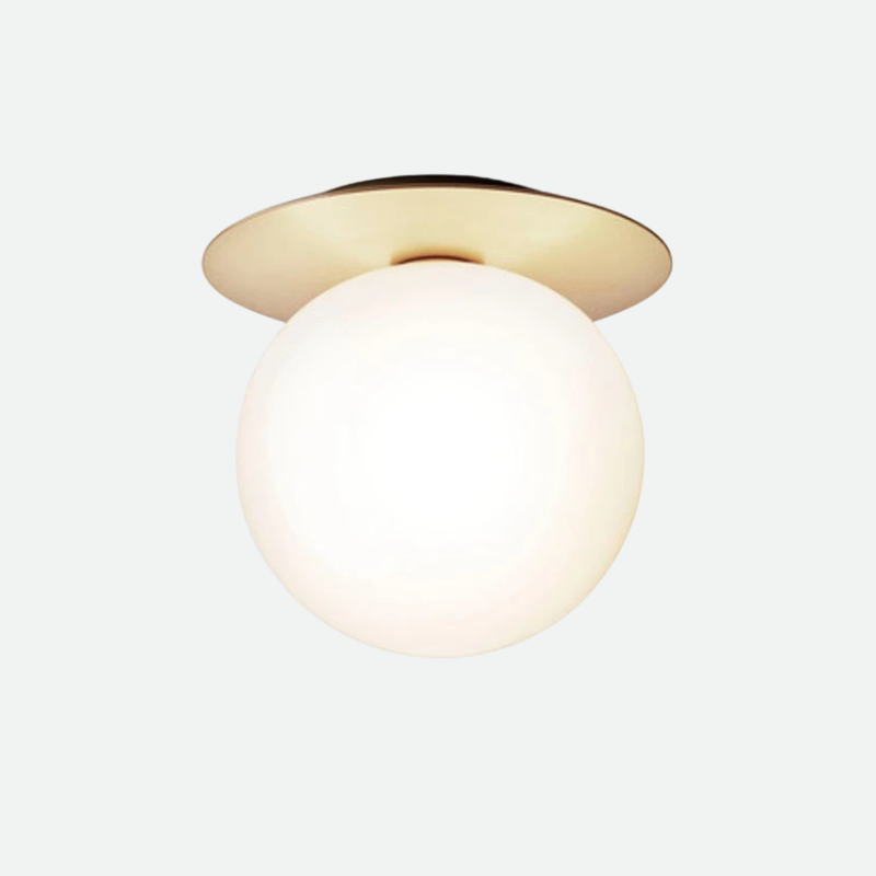 Globe Ceiling Light With Metal Plate | Knesse